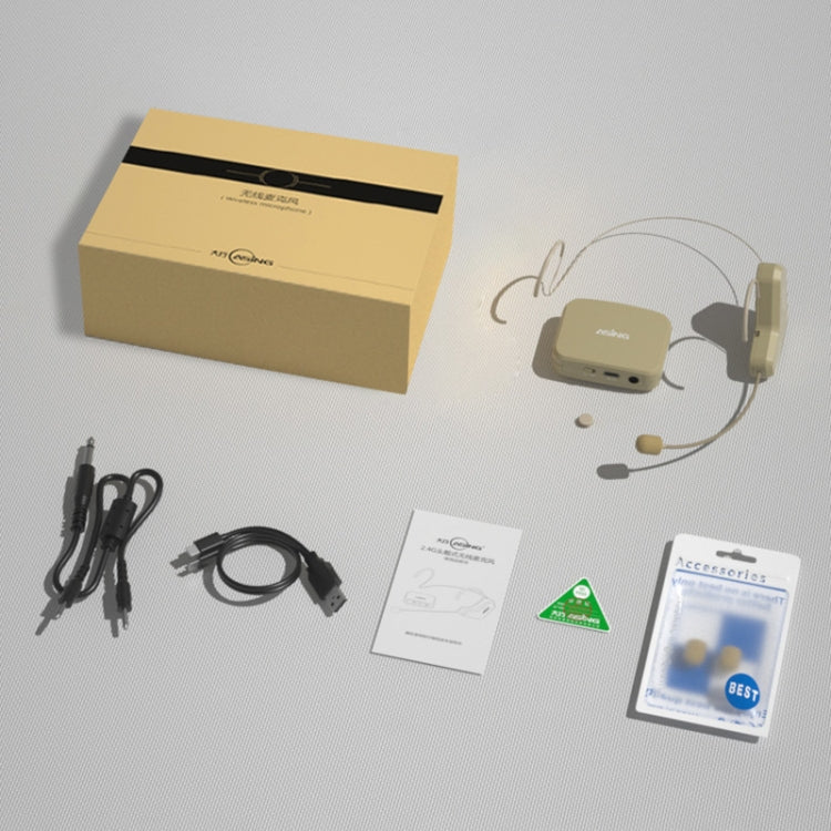 ASiNG WM03 2.4G Micrófono inalámbrico Auricular Micrófono Kit de altavoz Bluetooth, WM03 Black, WM03 White