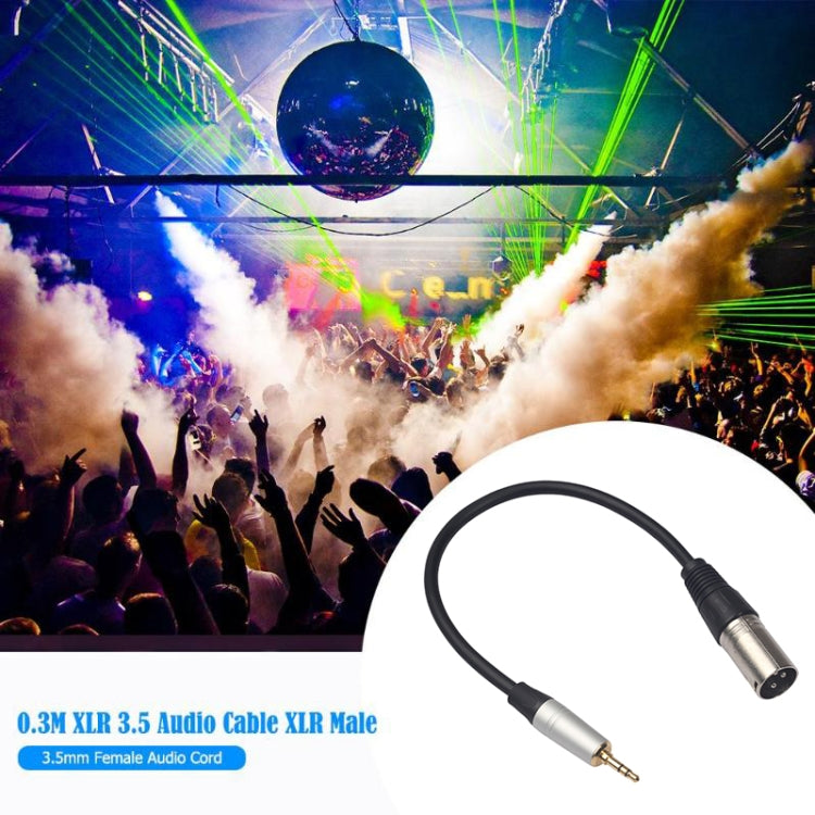 TC210KM173 Cable de audio macho de 3,5 mm a XLR macho, longitud: 0,3 m, 3.5mm Male to XLR Male