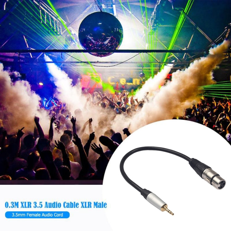 TC210KF183 Cable de audio macho de 3,5 mm a XLR hembra, longitud: 0,3 m, 3.5mm Male to XLR Female