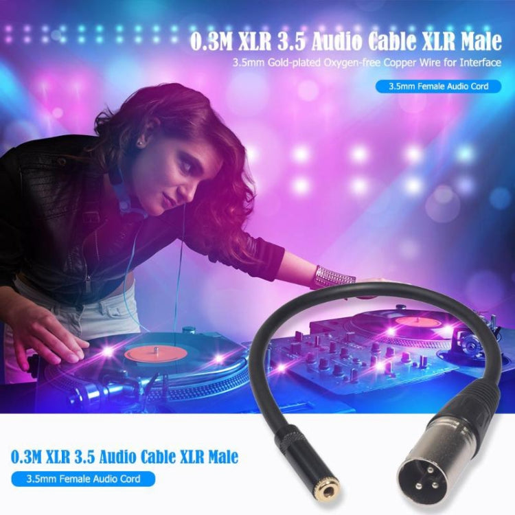TC227K17-03 Cable de audio hembra de 3,5 mm a XLR macho, longitud: 0,3 m, 3.5mm Female to XLR Male