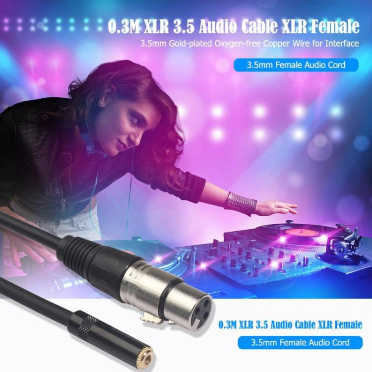 TC227K18-03 Cable de audio hembra de 3,5 mm a XLR hembra, longitud: 0,3 m, 3.5mm Female to XLR Female