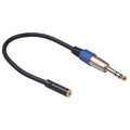 3094MF-03 Cable de audio macho de 6,35 mm a hembra de 3,5 mm, longitud: 0,3 m, 3094MF-03 6.35mm Male to 3.5mm Female