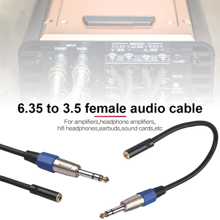 3094MF-03 Cable de audio macho de 6,35 mm a hembra de 3,5 mm, longitud: 0,3 m, 3094MF-03 6.35mm Male to 3.5mm Female