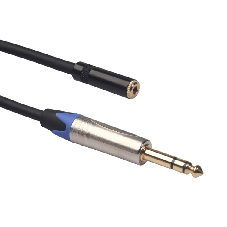 TC203NF03 Cable de audio macho de 6,35 mm a hembra de 3,5 mm, longitud: 0,3 m, TC203NF03 6.35mm Male to 3.5mm Female