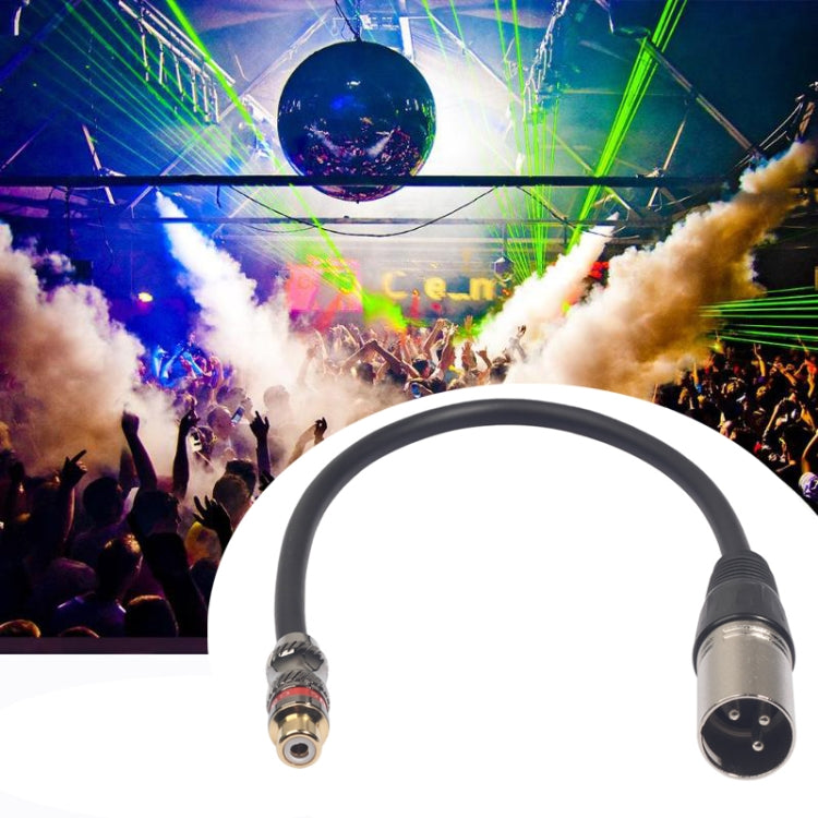 TR026K17-03 Cable de audio RCA hembra a XLR macho, longitud: 0,3 m, RCA Female to XLR Male