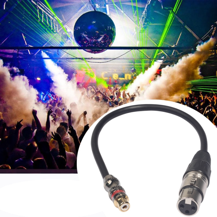 TR026K18-03 Cable de audio RCA hembra a XLR hembra, longitud: 0,3 m, RCA Female to XLR Female