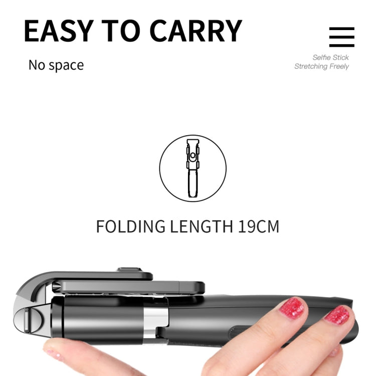 L02 100cm Multifunción Ajustable Bluetooth Autodisparador Polo Trípode Selfie Stick