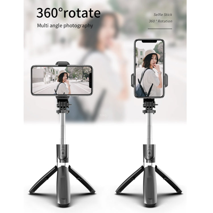 L02 100cm Multifunción Ajustable Bluetooth Autodisparador Polo Trípode Selfie Stick