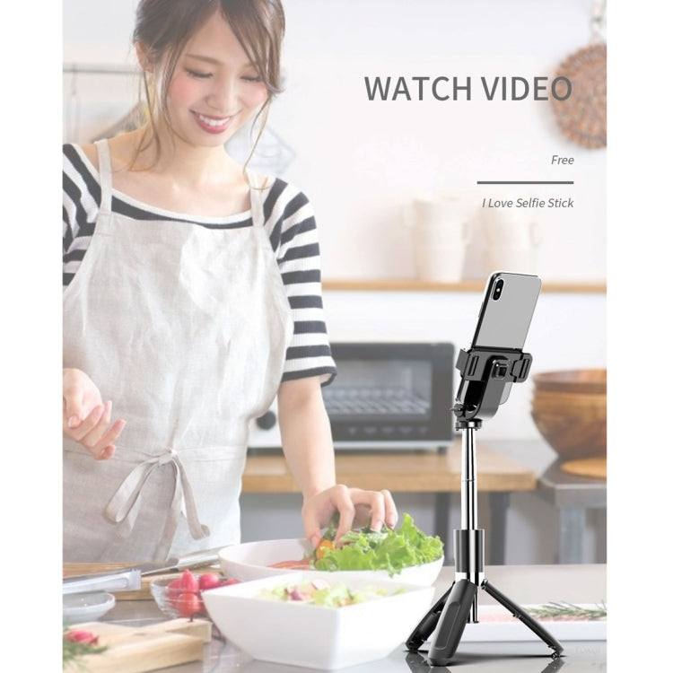 L02 100cm Multifunción Ajustable Bluetooth Autodisparador Polo Trípode Selfie Stick