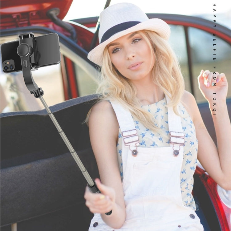 L08 Cardán ajustable Estabiliza Bluetooth Autodisparador Polo Trípode Selfie Stick