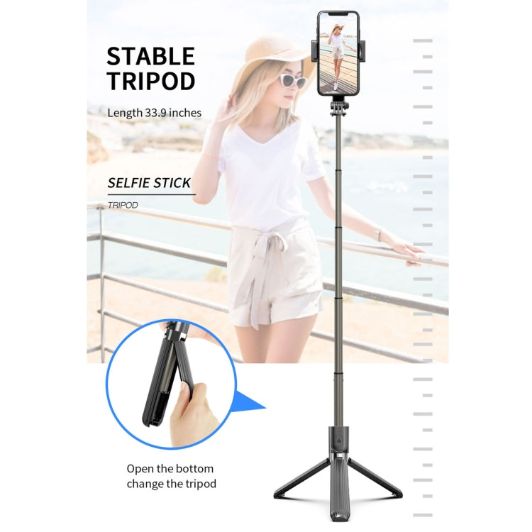 L08 Cardán ajustable Estabiliza Bluetooth Autodisparador Polo Trípode Selfie Stick