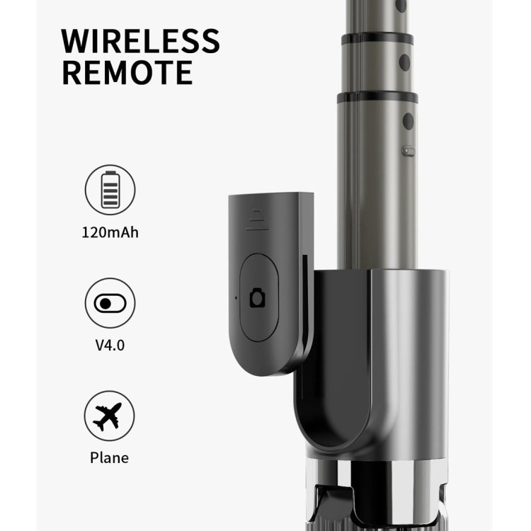L08 Cardán ajustable Estabiliza Bluetooth Autodisparador Polo Trípode Selfie Stick