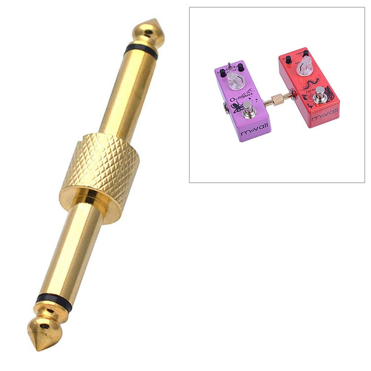 Adaptador de placa de Pedal eléctrico, conector de Pedal de efecto de guitarra macho a macho de 6,35mm y 1/4 pulgadas
