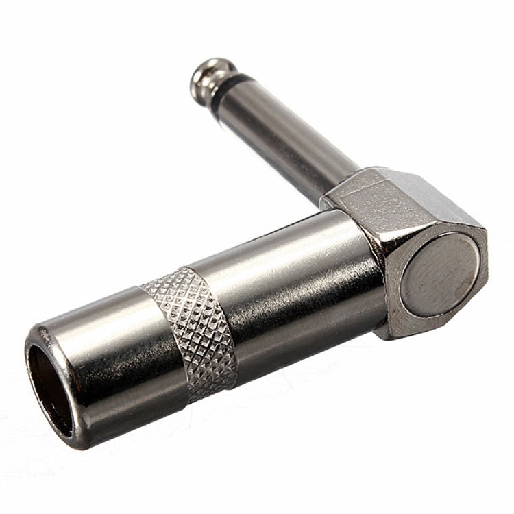 Conector mono de audio de 1/4 pulgadas y 6,35 mm, conector de audio para guitarra macho con conector de tornillo en ángulo recto en forma de L