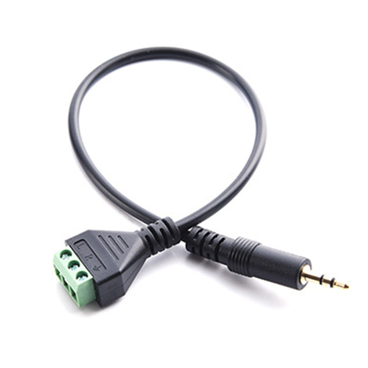 Cable conector de bloqueo macho de terminal de conectores de audio con terminal de tornillo AV estéreo macho de 3,5 mm y 3 pines, longitud: 30 cm, 3.5mm Male to 3 Pin