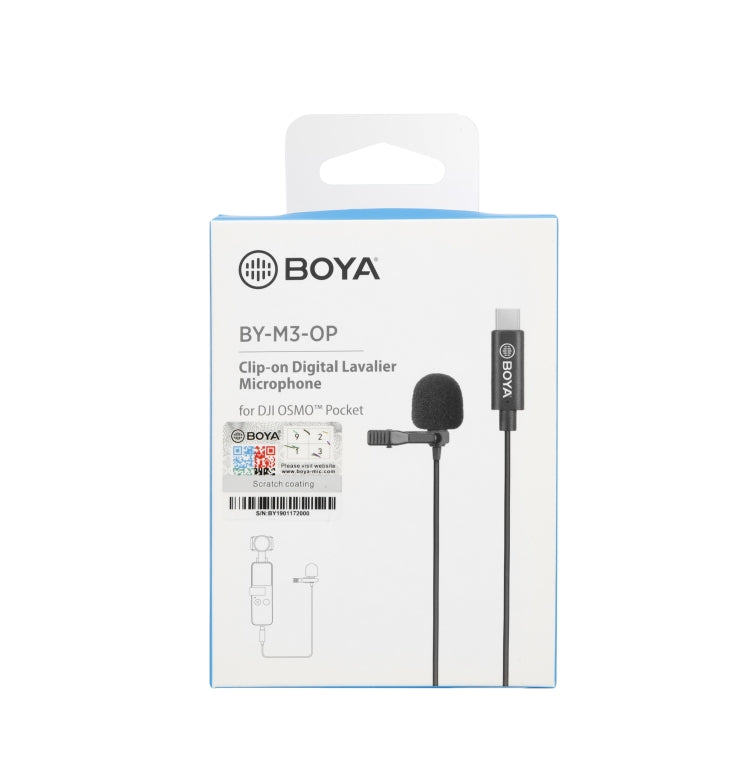 BOYA BY-M3-OP para micrófono Lavalier Digital con Clip de bolsillo DJI OSMO, BY-M3-OP