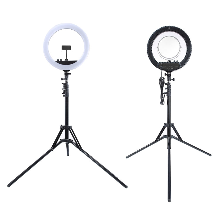 MANTOO RL-18 II 100-240V 55W 18 pulgadas Luz de relleno de anillo regulable de dos colores con trípode, 18 inch