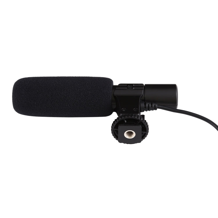 MIC-02 Micrófono estéreo claro con sonido de frecuencia de 30-18000 Hz para teléfono inteligente, longitud del cable: 28 cm