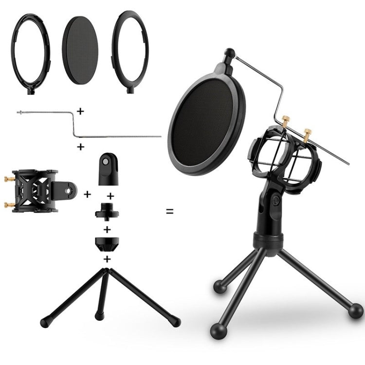 Yanmai PS-3 Mini micrófono portátil Anti-red soporte de escritorio a prueba de golpes