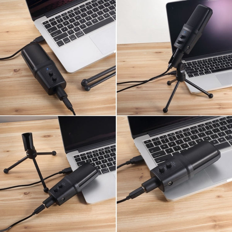 Micrófono de grabación de sonido de condensador profesional Yanmai SF-970 con soporte para trípode y cable USB, longitud del cable: 1,8 m