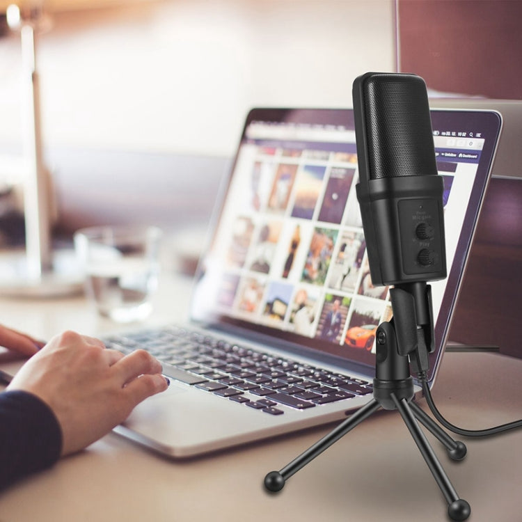 Micrófono de grabación de sonido de condensador profesional Yanmai SF-970 con soporte para trípode y cable USB, longitud del cable: 1,8 m