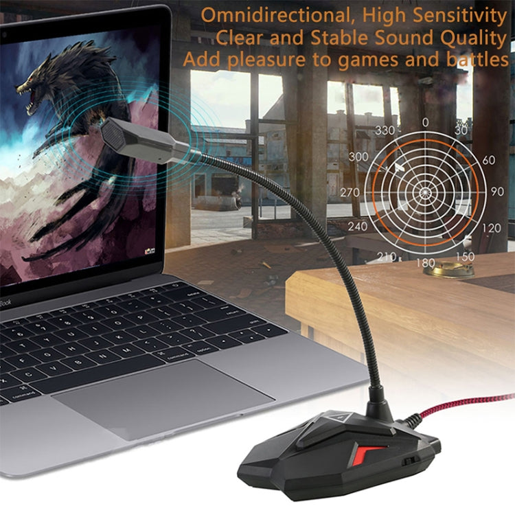 Micrófono capacitivo para juegos G55 con indicador LED