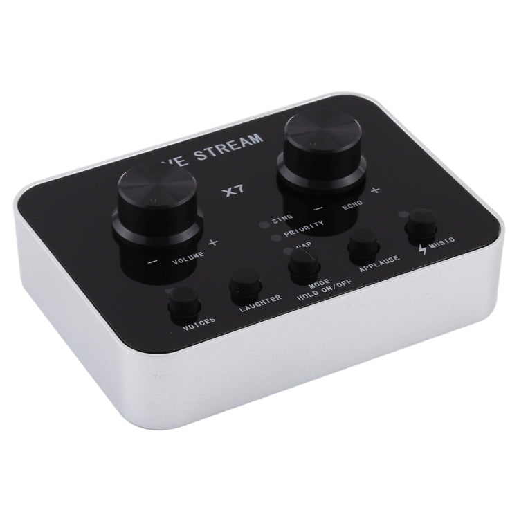 X7 Transmisión en vivo Audio USB Auriculares Micrófono Webcast Entretenimiento Streamer Tarjeta de sonido para teléfono, computadora PC