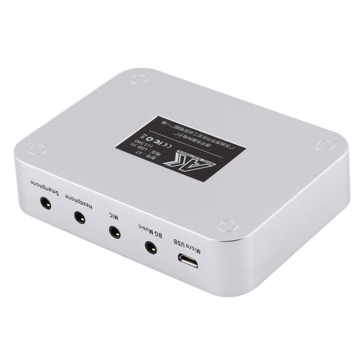 X7 Transmisión en vivo Audio USB Auriculares Micrófono Webcast Entretenimiento Streamer Tarjeta de sonido para teléfono, computadora PC