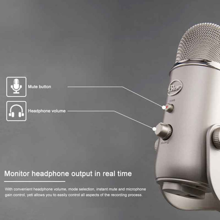 Micrófono de condensador USB Logitech azul Yeti, Blue Yeti(Black), Blue Yeti(Blue), Blue Yeti(Silver)