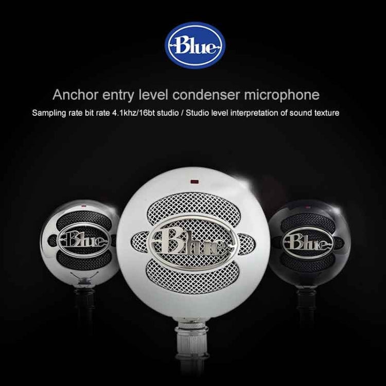 Micrófono de grabación con anclaje de condensador USB Logitech Blue Snowball-ice, Blue Snowball-ice