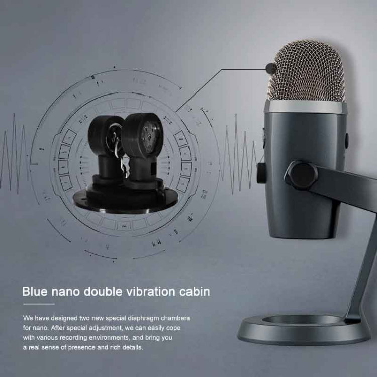 Logitech Blue Yeti Nano Condenser Micrófono digital USB para transmisión en vivo, Blue Yeti Nano