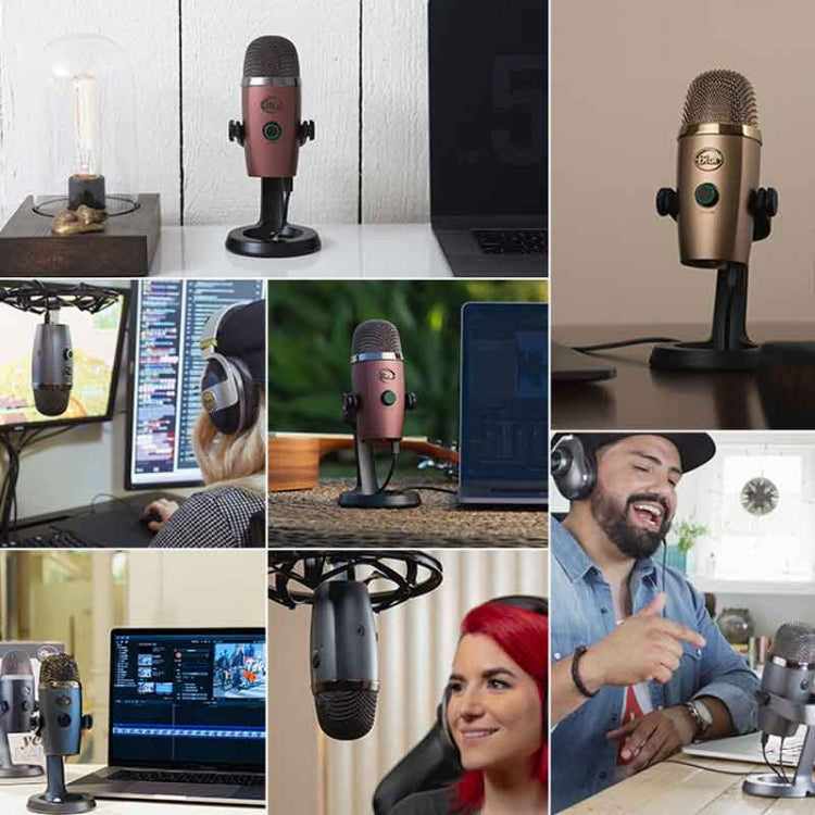 Logitech Blue Yeti Nano Condenser Micrófono digital USB para transmisión en vivo, Blue Yeti Nano