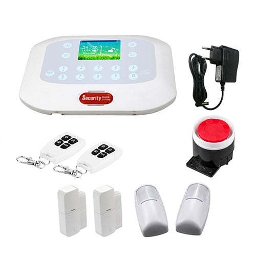 DY-GSM50A 8 en 1 Kit 315MHz / 433MHz Sistema de alarma antirrobo inteligente inalámbrico GSM/PSTN, pantalla LCD con panel táctil, DY-GSM50A