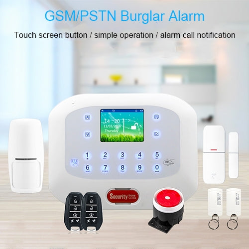 DY-GSM50A 8 en 1 Kit 315MHz / 433MHz Sistema de alarma antirrobo inteligente inalámbrico GSM/PSTN, pantalla LCD con panel táctil, DY-GSM50A