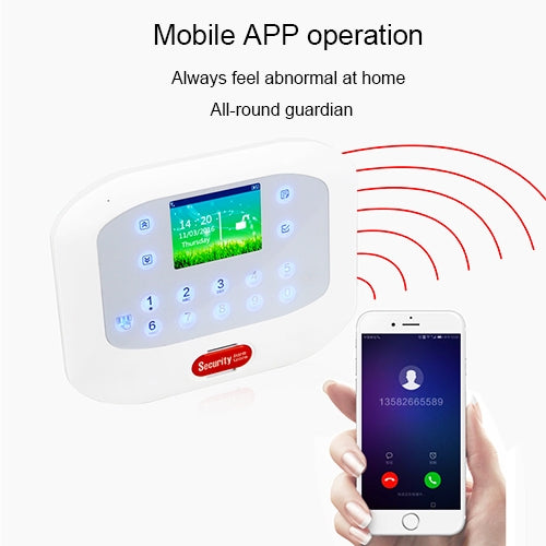 DY-GSM50A 8 en 1 Kit 315MHz / 433MHz Sistema de alarma antirrobo inteligente inalámbrico GSM/PSTN, pantalla LCD con panel táctil, DY-GSM50A