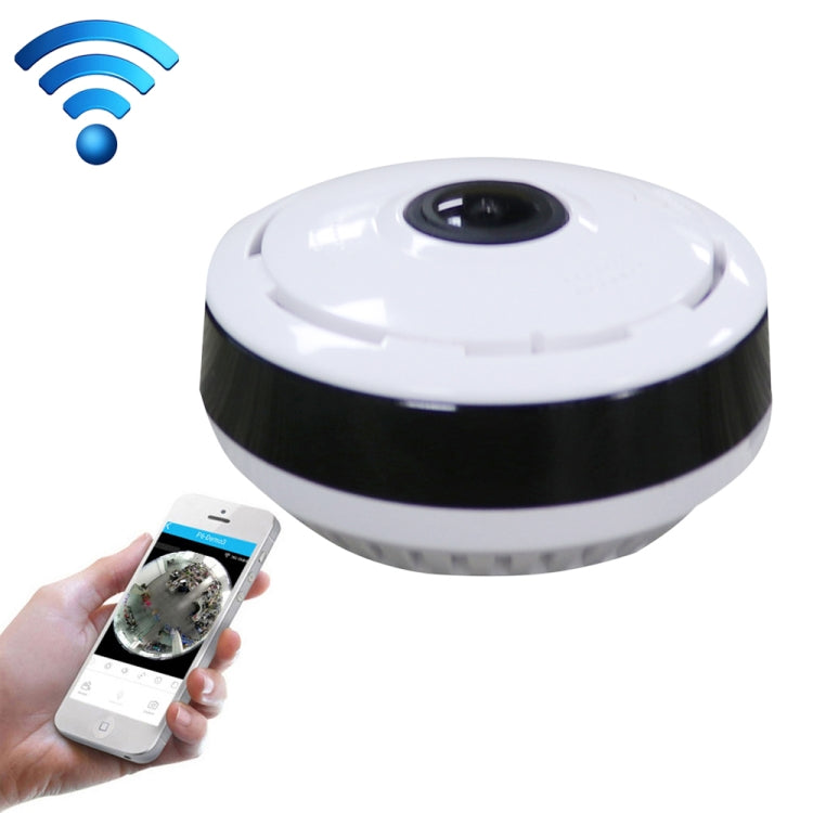 JJX-1801 Cámara IP Wifi inalámbrica inteligente gran angular de 1,0 MP con ojo de pez, compatible con tarjeta TF (128 GB máx.), JJX-1801
