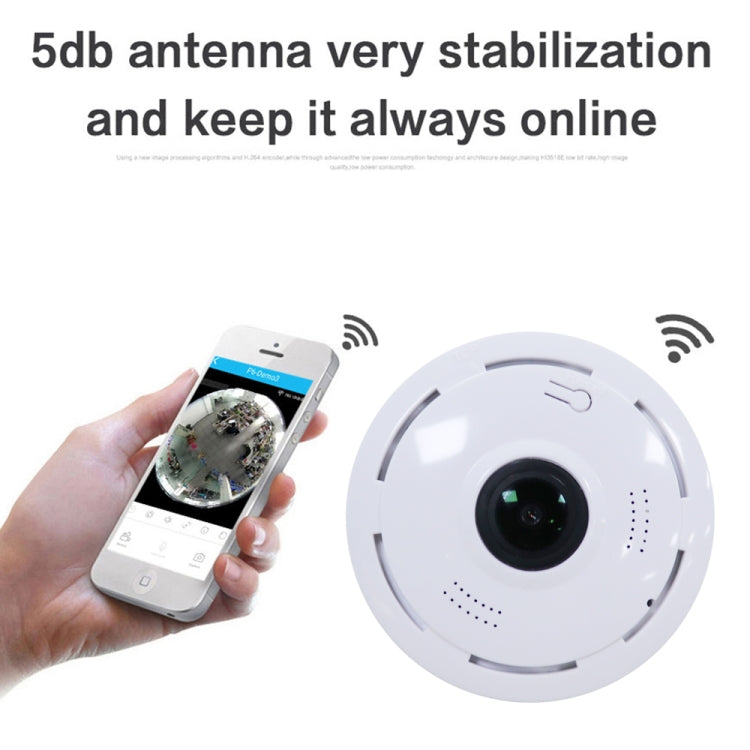 JJX-1801 Cámara IP Wifi inalámbrica inteligente gran angular de 1,0 MP con ojo de pez, compatible con tarjeta TF (128 GB máx.), JJX-1801
