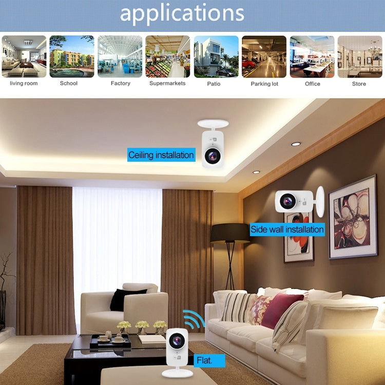 JD-C8310-S1 Cámara IP Wifi inalámbrica inteligente con Audio bidireccional de 1.0MP, compatible con detección de movimiento y visión nocturna por infrarrojos, JD-C8310-S1