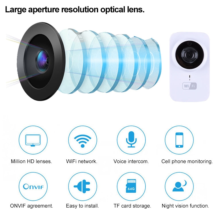 JD-C8310-S1 Cámara IP Wifi inalámbrica inteligente con Audio bidireccional de 1.0MP, compatible con detección de movimiento y visión nocturna por infrarrojos, JD-C8310-S1