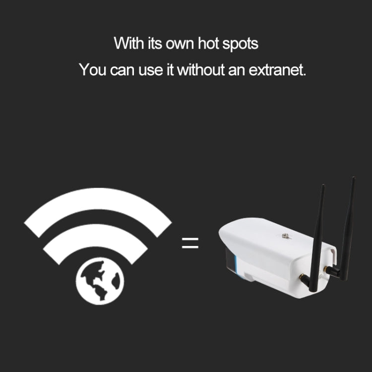 J-06 Cámara IR IP Wifi inalámbrica de 1.0MP para interiores y exteriores, compatible con visión nocturna por infrarrojos / detección de movimiento / tarjeta TF (64 GB máx.), Distancia IR: 50 m, J-06