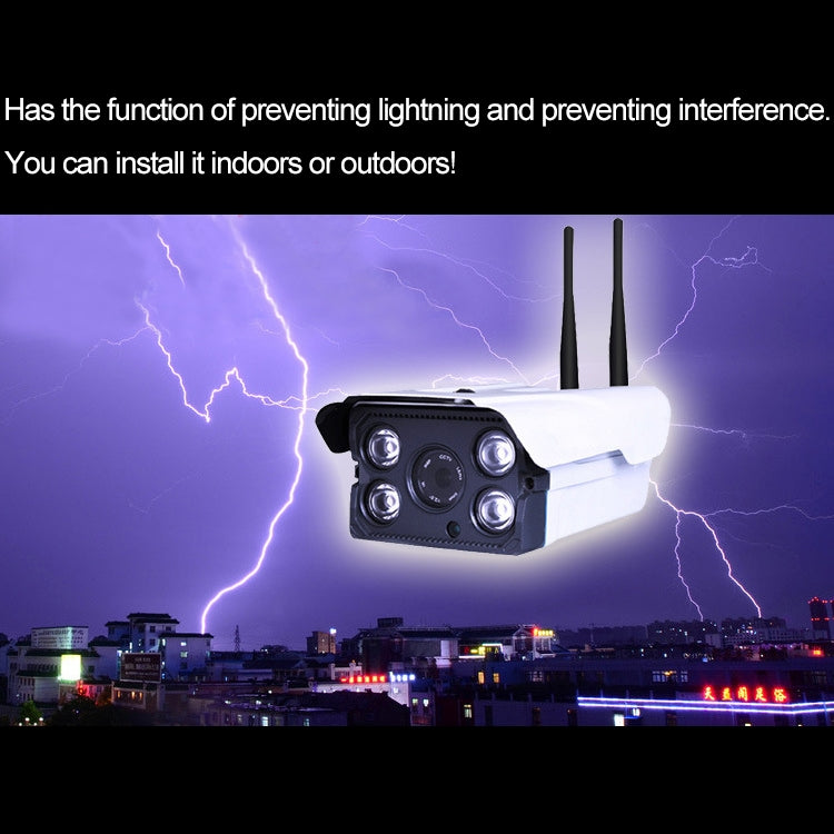 J-02100 Cámara IP Wifi inalámbrica inteligente con antena dual de 1.0MP, compatible con visión nocturna por infrarrojos y tarjeta TF (64 GB máx.), J-02100