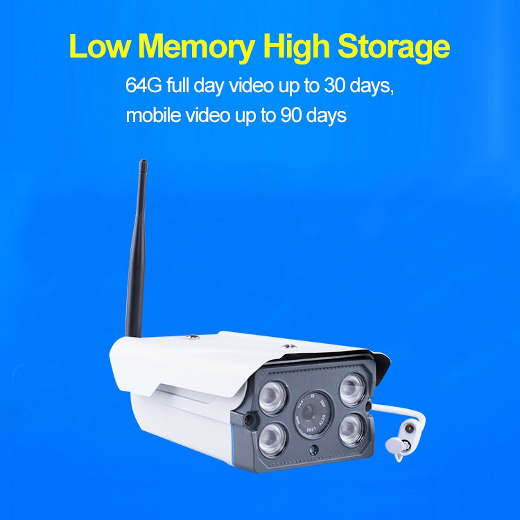 J-01100 Cámara IP Wifi inalámbrica inteligente de 1.0MP, compatible con detección de movimiento, visión nocturna por infrarrojos y tarjeta TF (64 GB máx.), J-01100