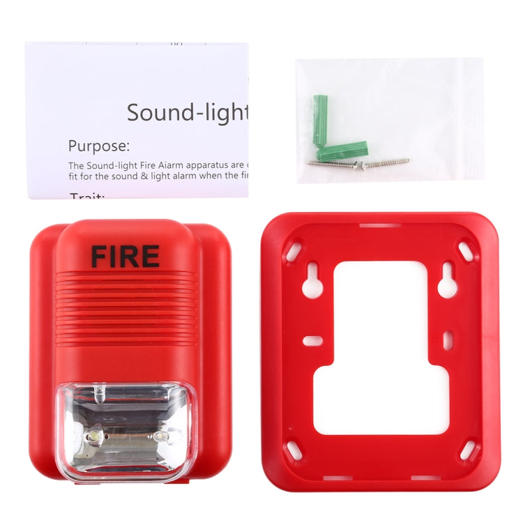 Sensor de sistema de seguridad de alerta de bocina estroboscópica de advertencia de alarma de incendio con luz y sonido