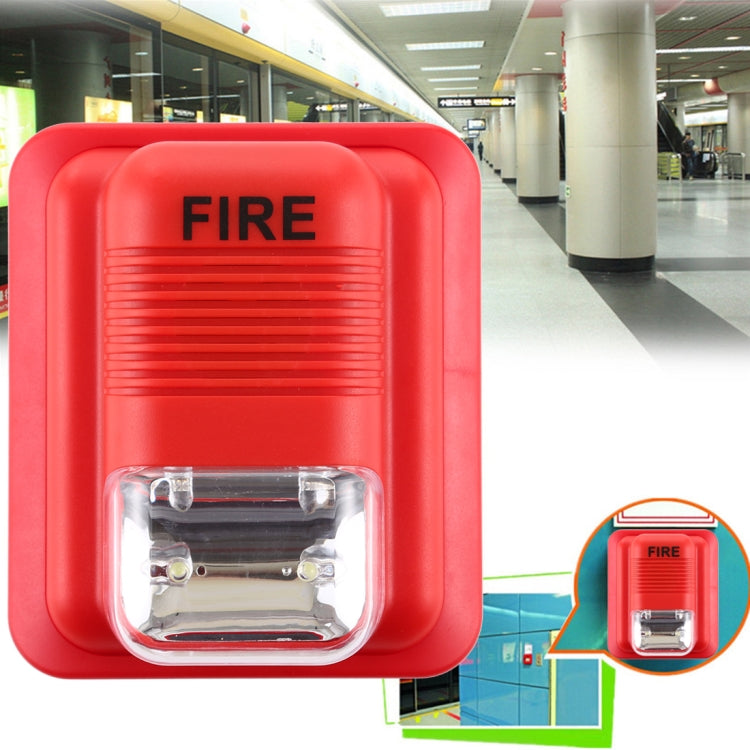 Sensor de sistema de seguridad de alerta de bocina estroboscópica de advertencia de alarma de incendio con luz y sonido