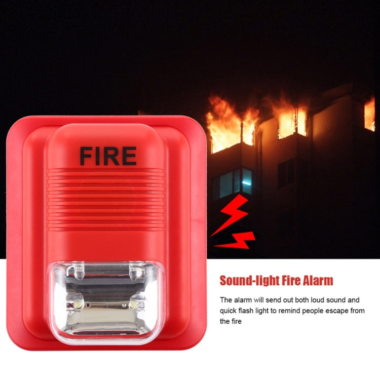Sensor de sistema de seguridad de alerta de bocina estroboscópica de advertencia de alarma de incendio con luz y sonido