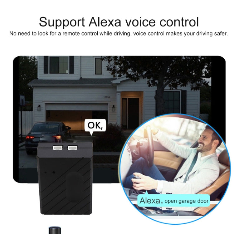 Controlador remoto WiFi inalámbrico con interruptor de puerta de garaje DY-CK400A, compatible con Control de voz de Alexa, Control de aplicaciones y uso compartido entre varias personas