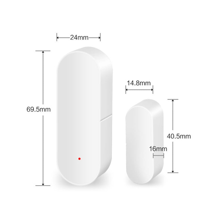 Detector de puertas y ventanas para el hogar con conexión inteligente WiFi DY-MC400A, compatible con control por voz y control por aplicación remota