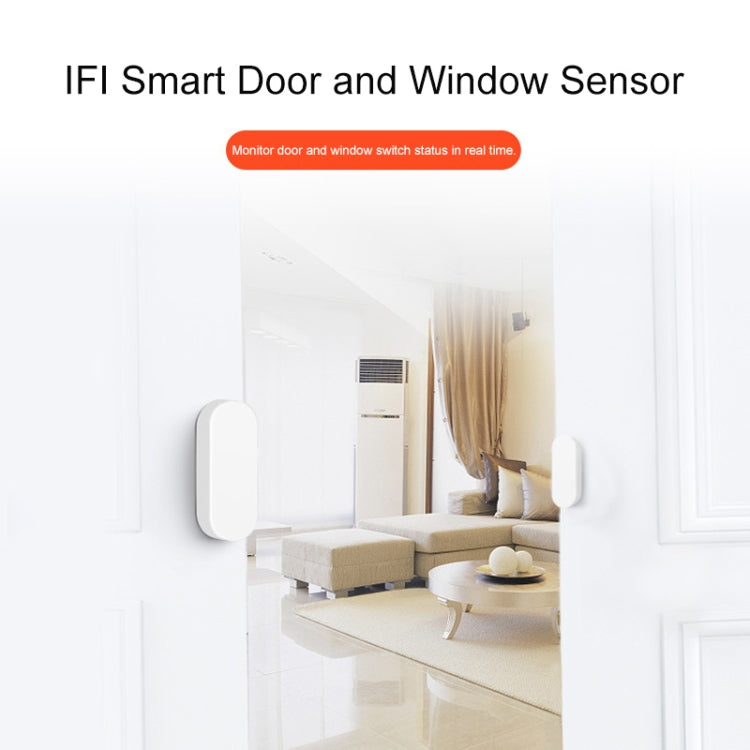 Detector de puertas y ventanas para el hogar con conexión inteligente WiFi DY-MC400A, compatible con control por voz y control por aplicación remota