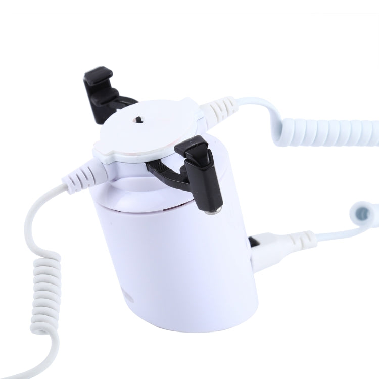 Soporte de pantalla cilíndrico Sistema de seguridad Alarma antirrobo / Soporte de pantalla de alarma antirrobo con control remoto por infrarrojos para iPhone / iPod con puerto de 8 pines, ABS Cylindrical 8 Pin