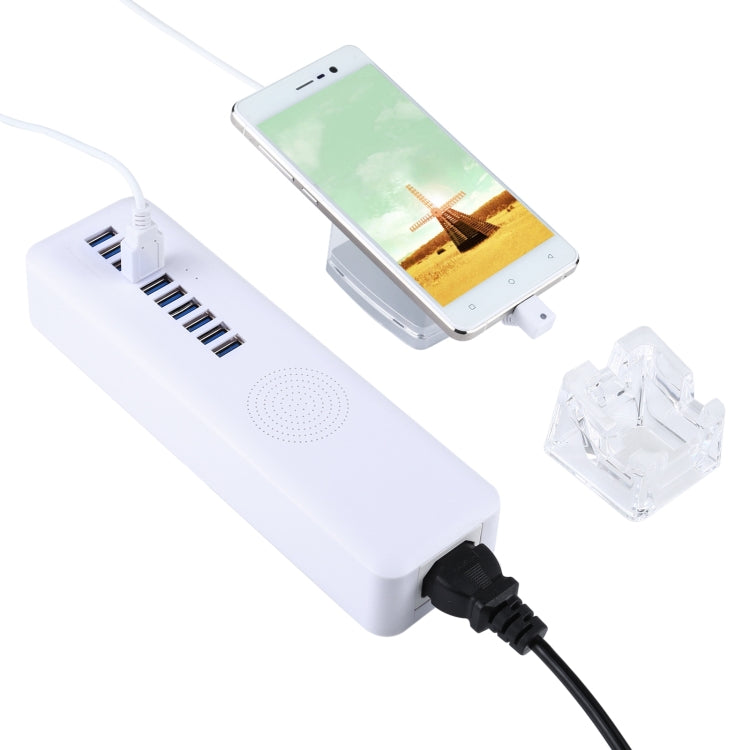 HUB de seguridad multipuerto + soporte de pantalla de alarma antirrobo para teléfono móvil con Control remoto para teléfonos móviles con puerto micro-USB, Micro USB Port